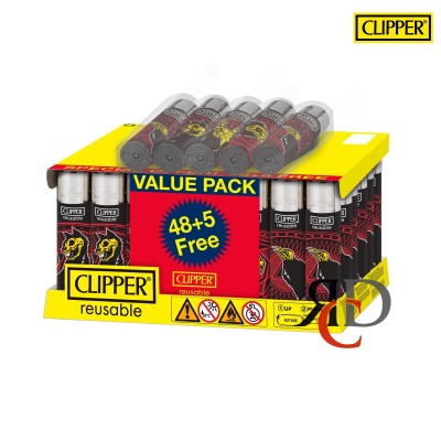 CLIPPER LIGHTER PRINTED LARGE 48CT+5CT/ DISPLAY - ANIMAL CORPS